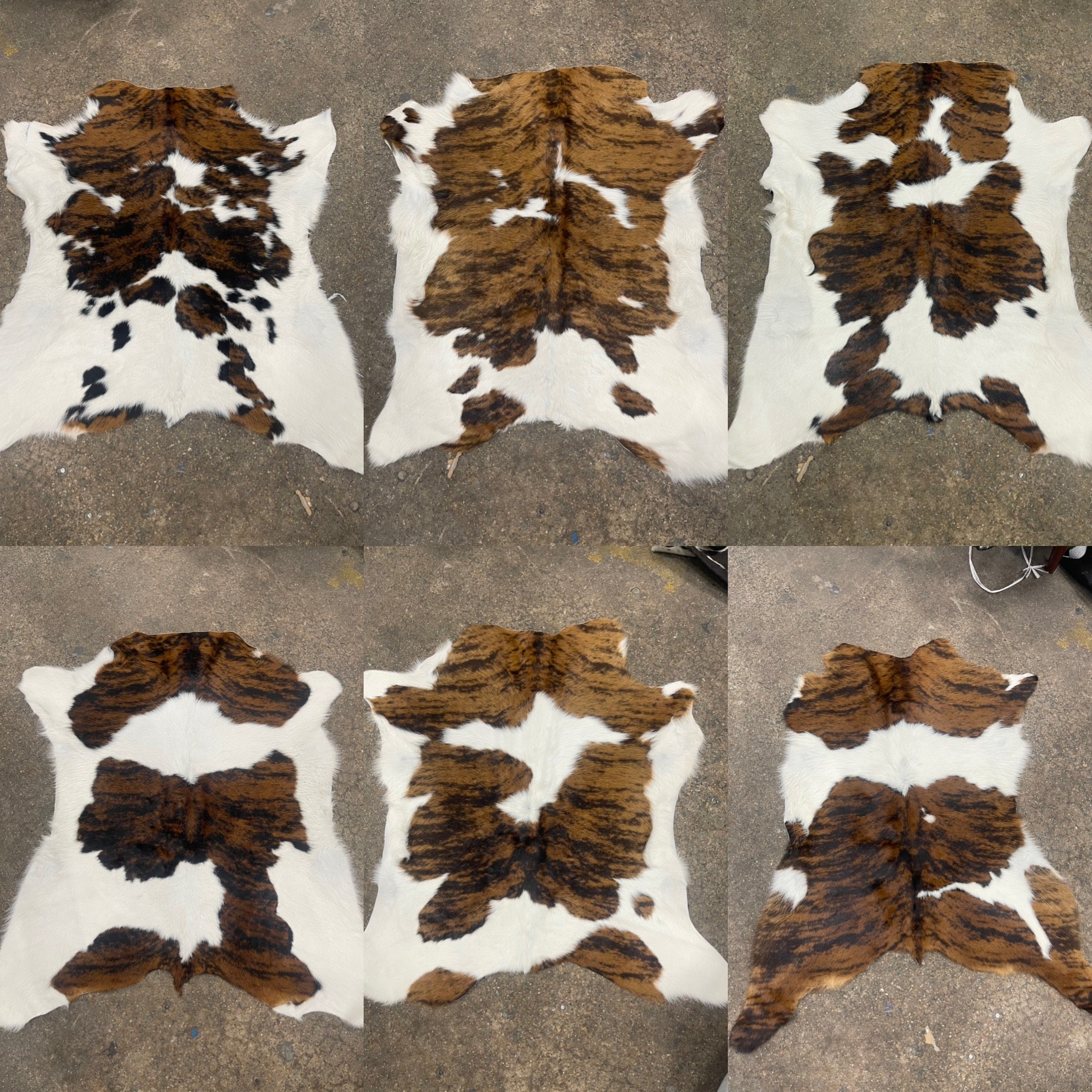 Tricolor Brindle Calf Cowhide Rugs