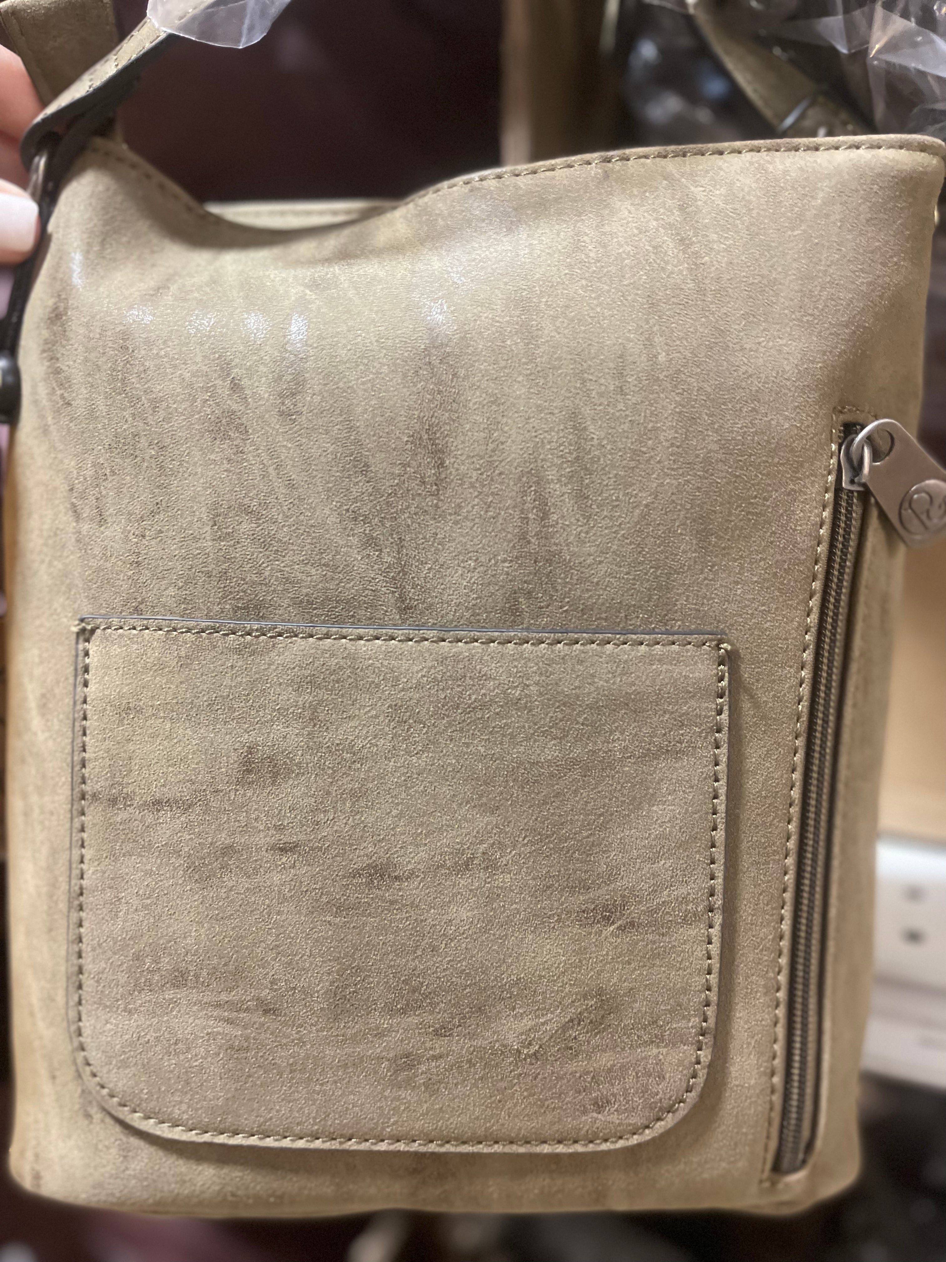 Cowhide Branded Tree Windmill Crossbody Purse