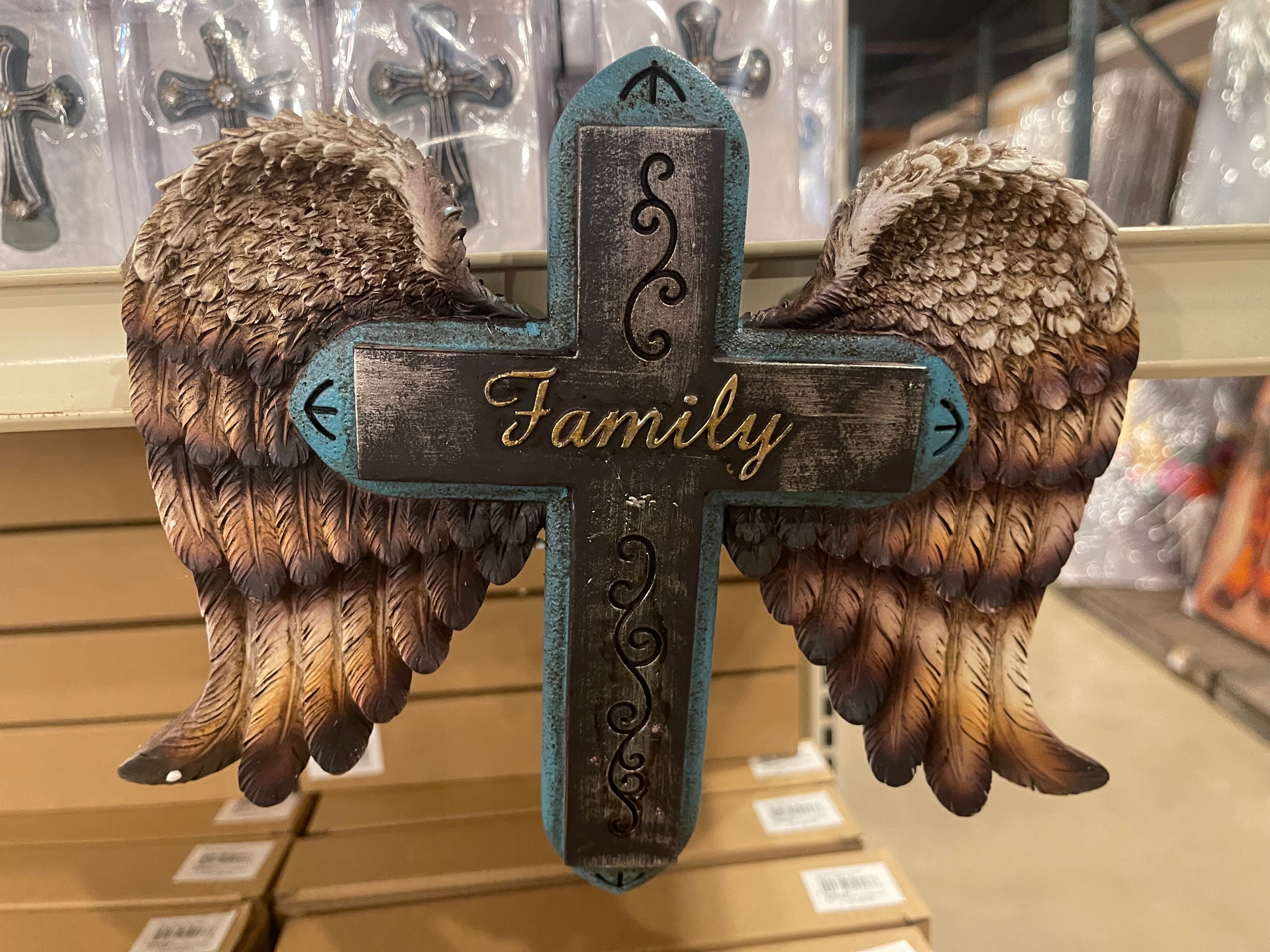 Family Angel Wing Cross