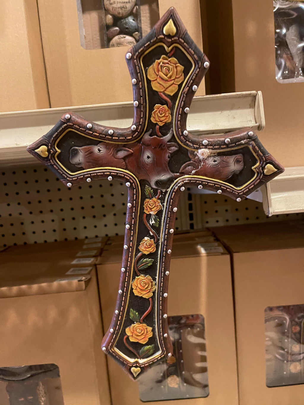 Cow Yellow Rose Cross