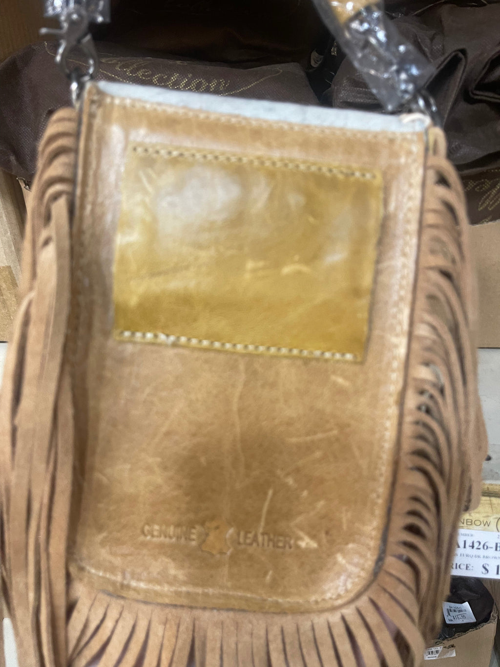 Turqouise Cross Belt Loop Fringe Crossbody