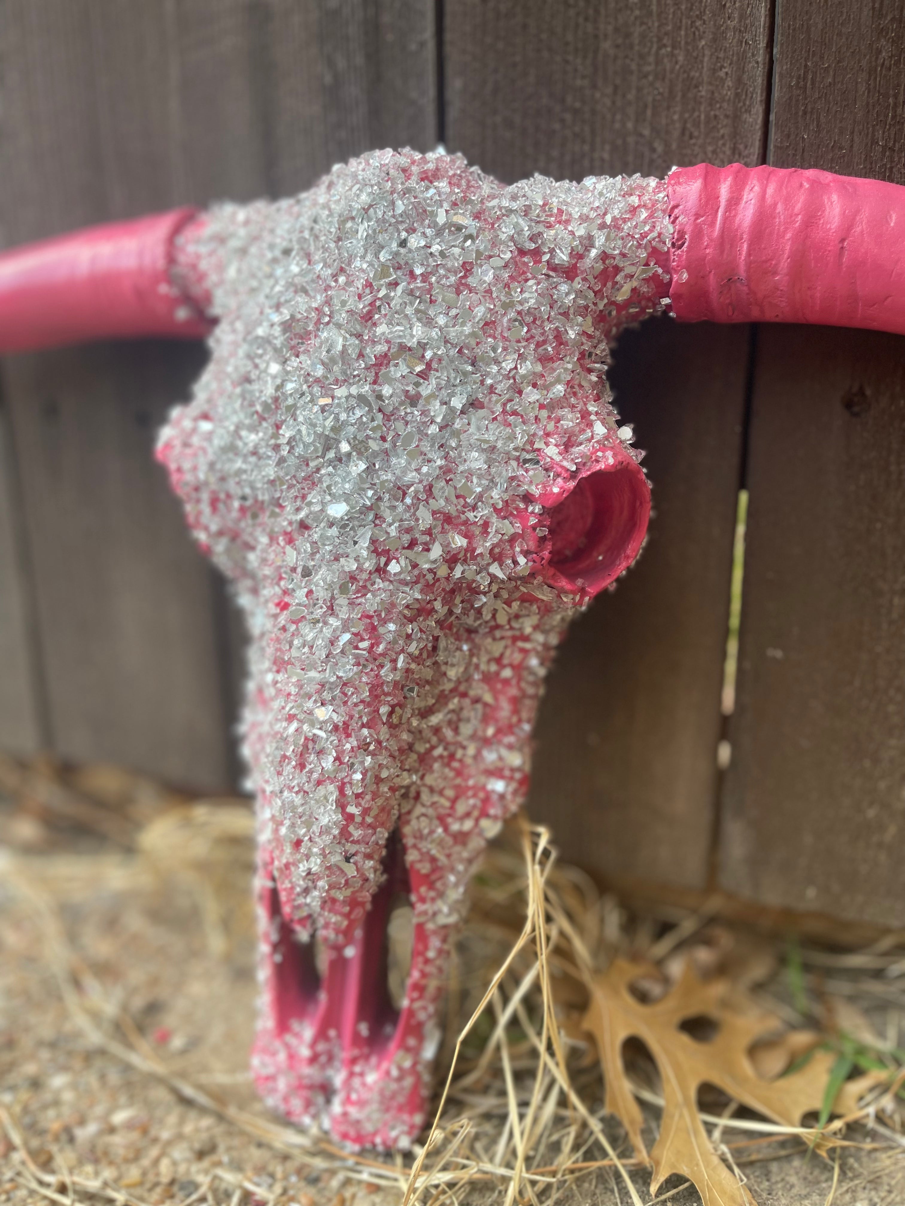 Full Stone Solid Color Cowskull - Message to order