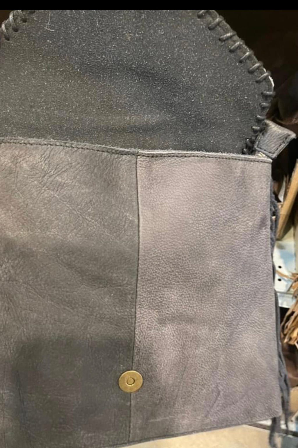 Turqouise Stone Cowhide Belt Buckle Purse