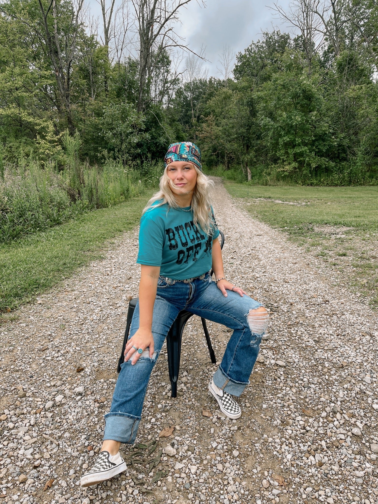 Buck Off Graphic Tee in Gildan Softstyle Tropical Blue Shirt – Graphic Tee, Long Sleeve & Crewneck.