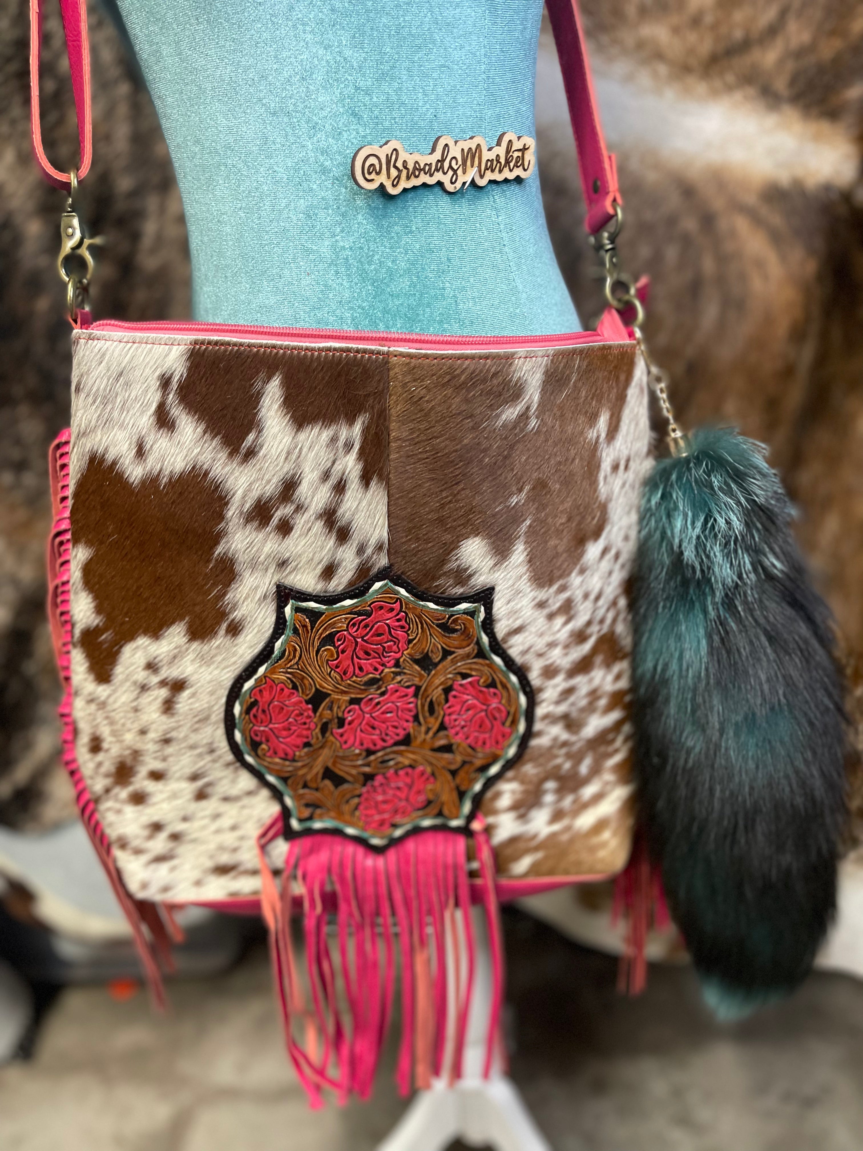 Turqouise Fox Tail Keychain