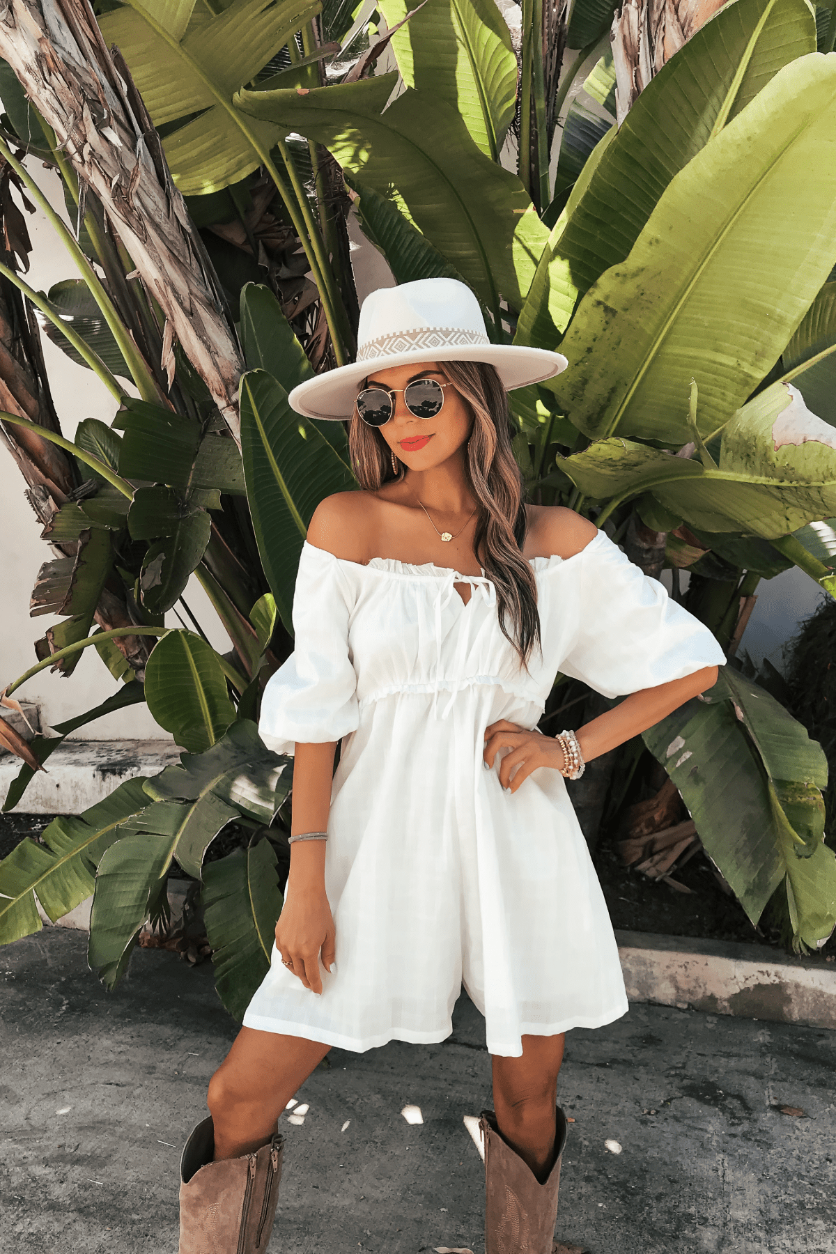 Ivory Gingham Textured Romper - FINAL SALE