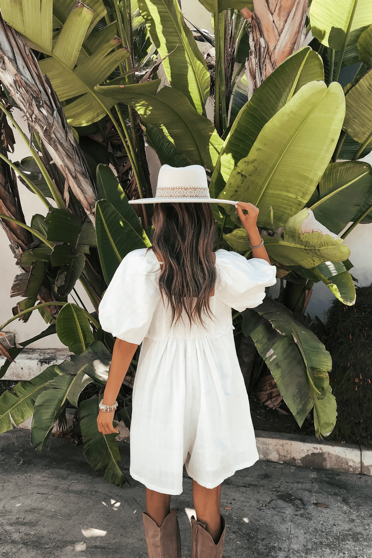 Ivory Gingham Textured Romper - FINAL SALE