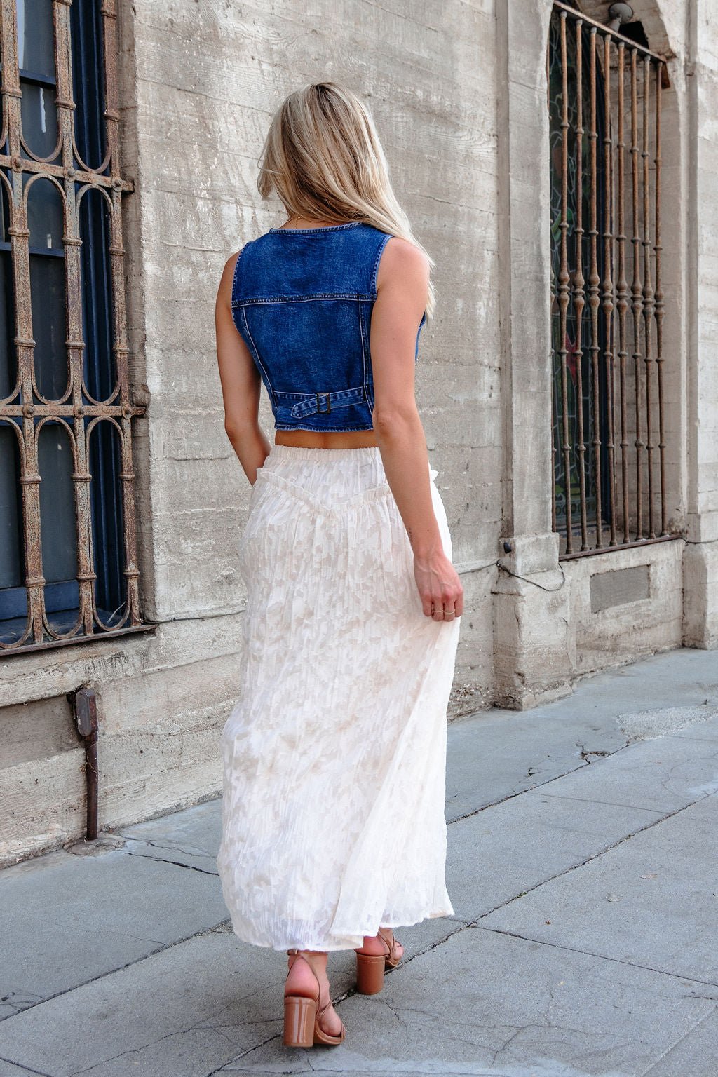 Ivory Lace Ruffled Maxi Skirt - FINAL SALE