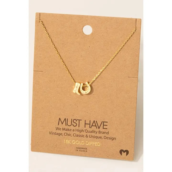 Gold Dipped Cowboy Charm Necklace