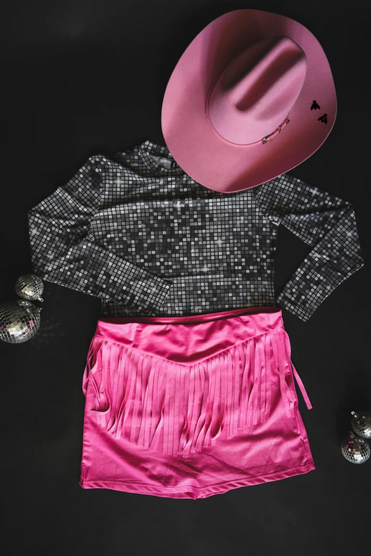 Bubblegum Fringe Skort