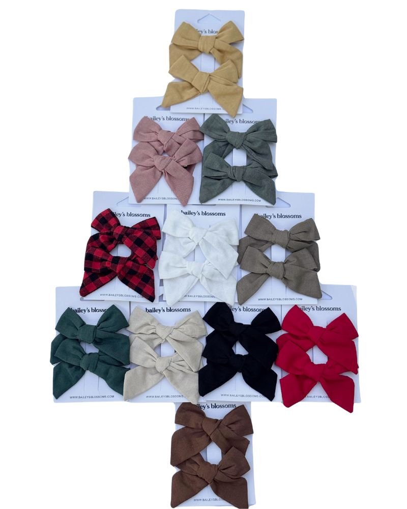 Linen Cotton Piggie Set - Red and Black Gingham