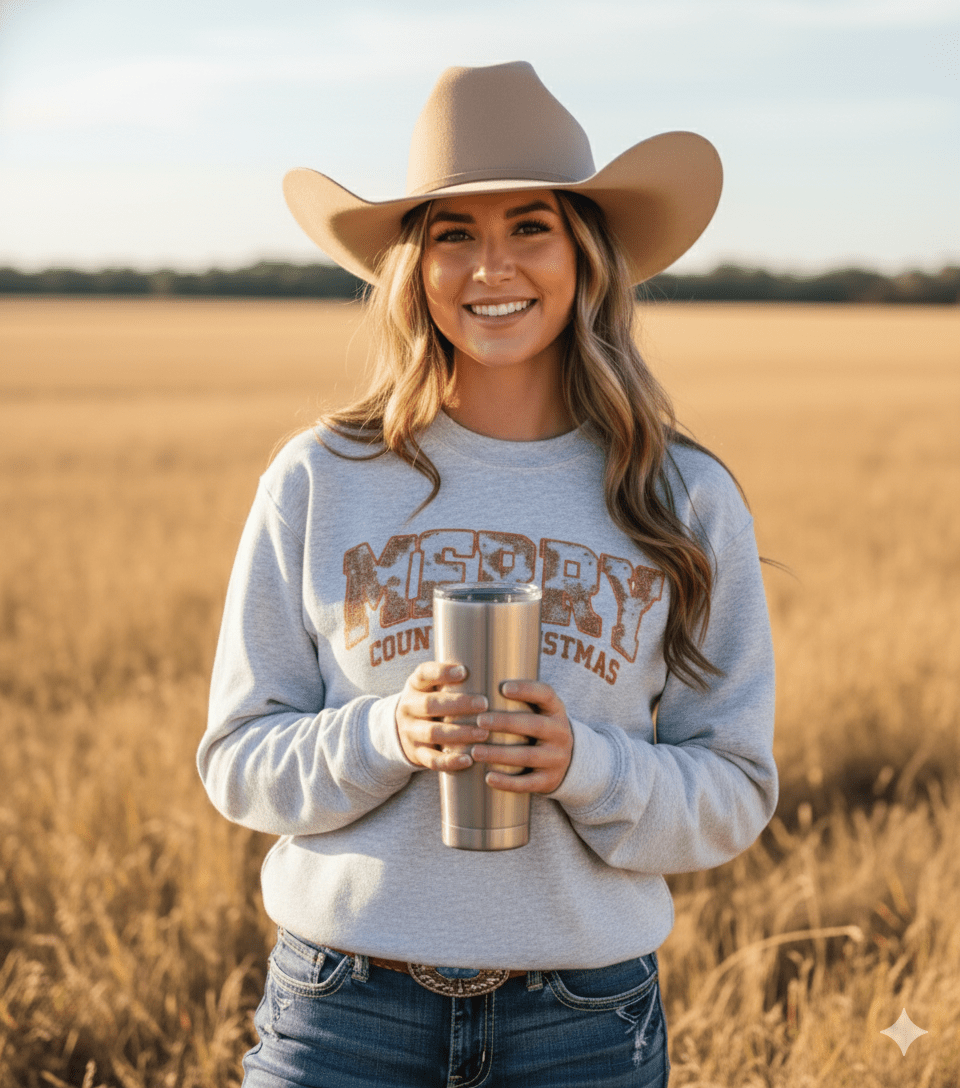 Merry Country Christmas Graphic Sweatshirt