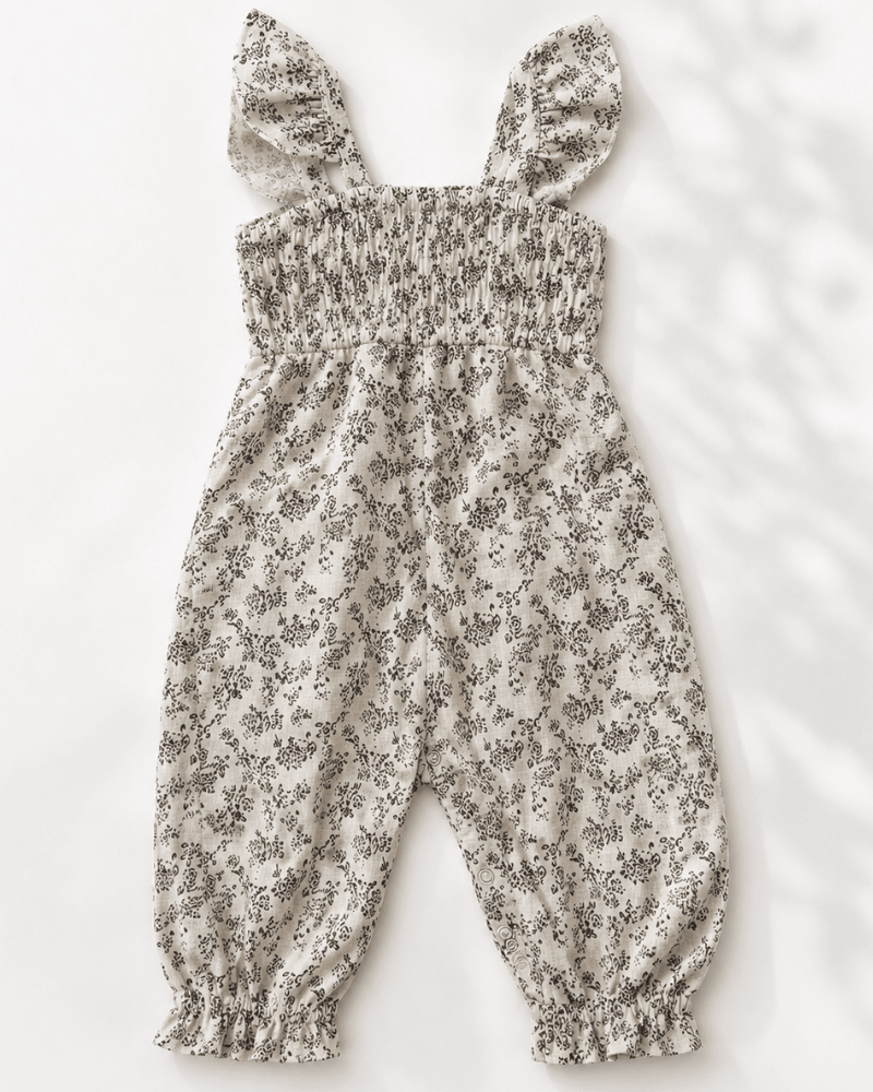 Paisley Smocked Jumpsuit - Antique Rosette