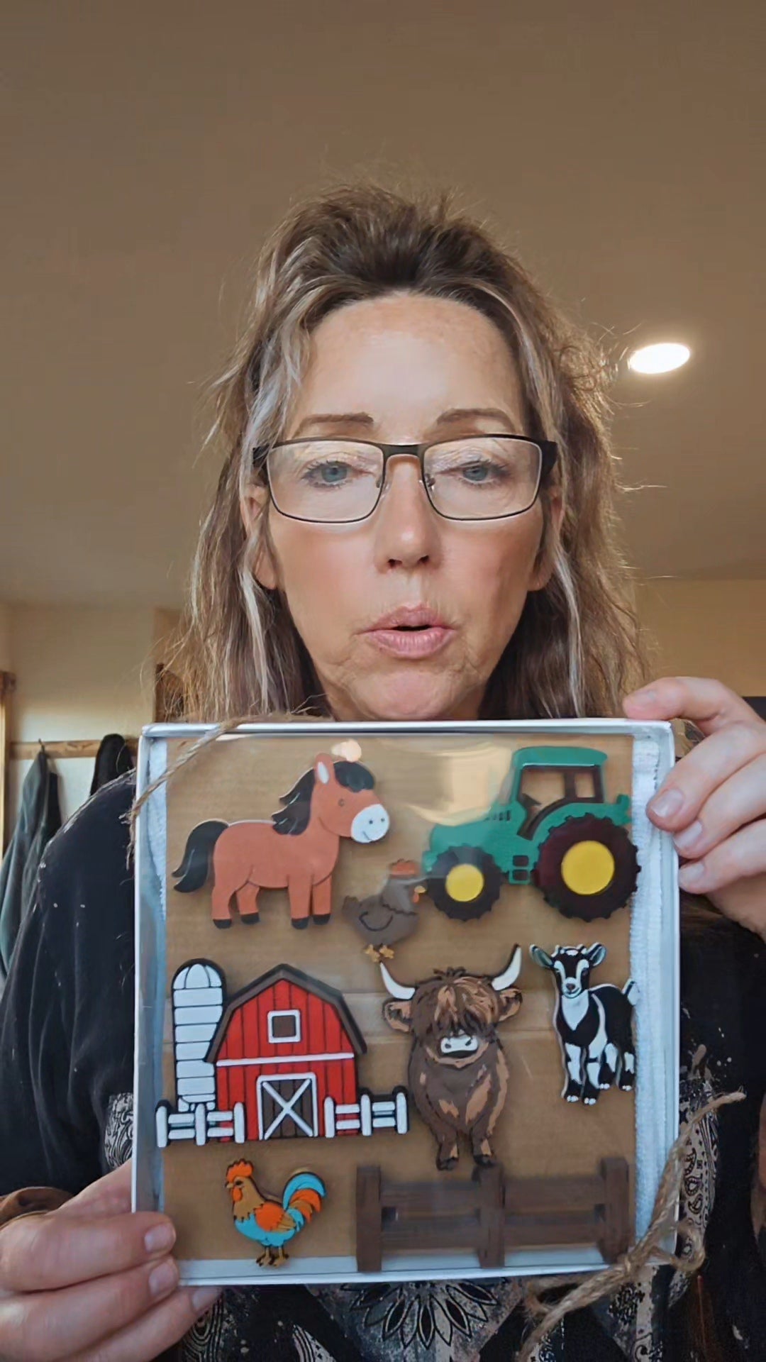 3D Highland Cow Farm Magnet Gift Set