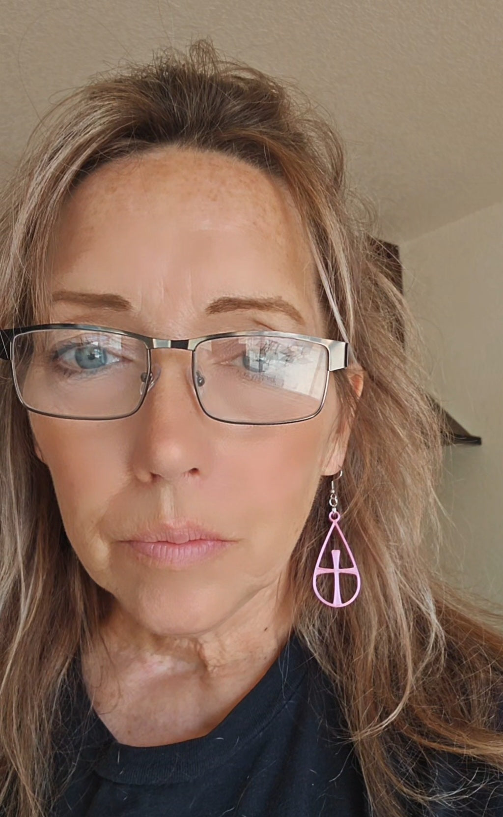 3D Print Christian Cross Faith Earrings Made in America