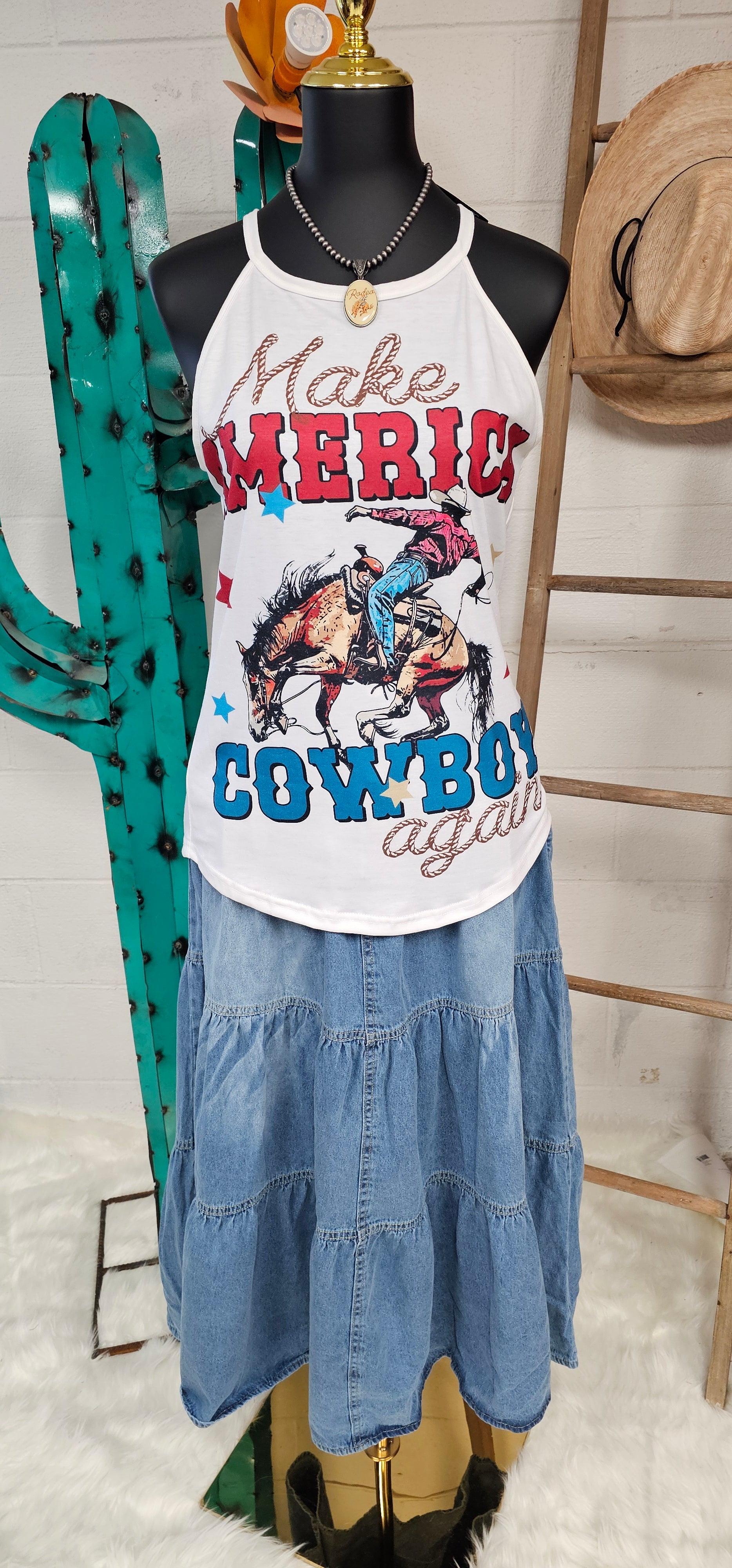 Make America Cowboy Again Rodeo Tank