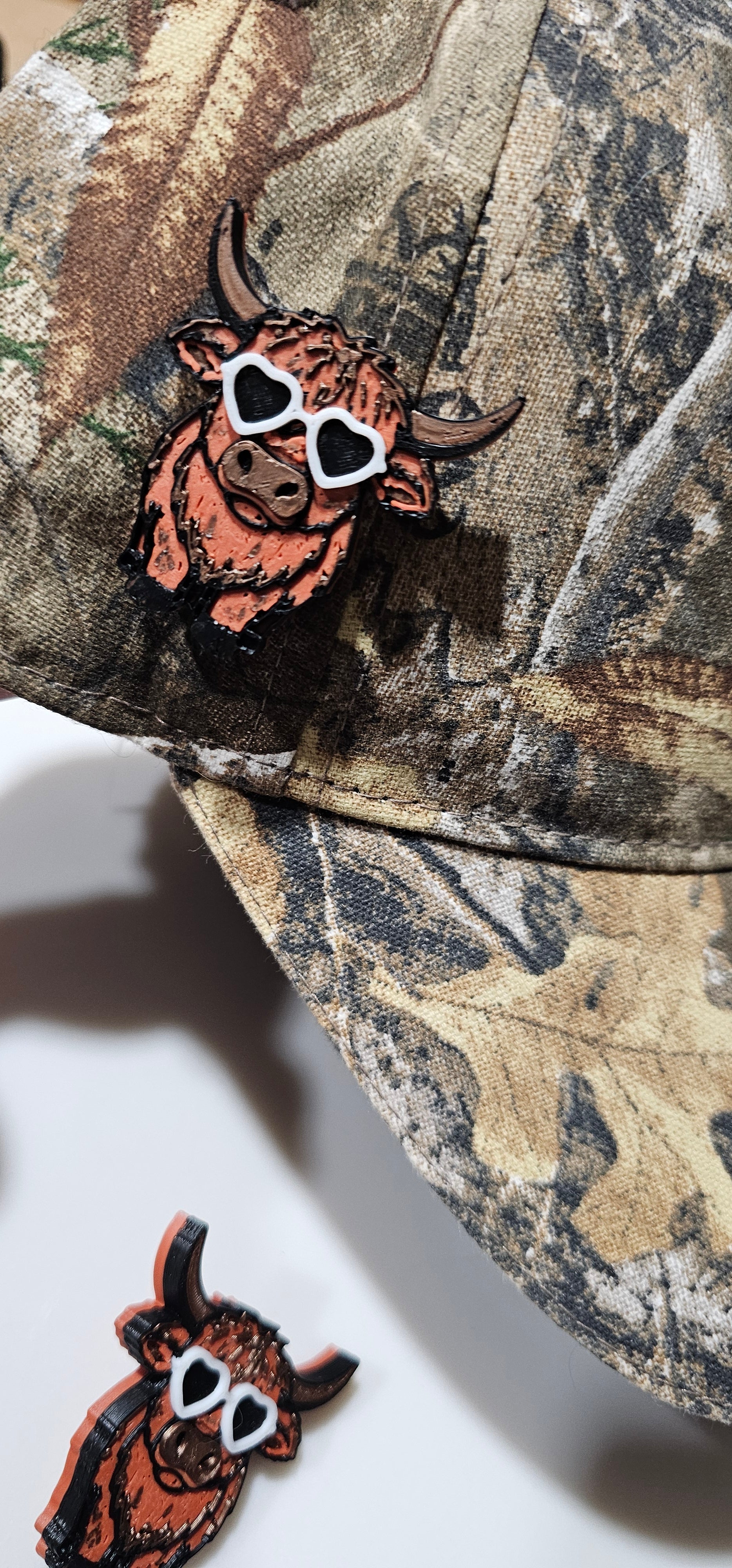 Bag of 25 -Boutique 3d Printed Package Inserts Cool Highland Brown Cow Made in America