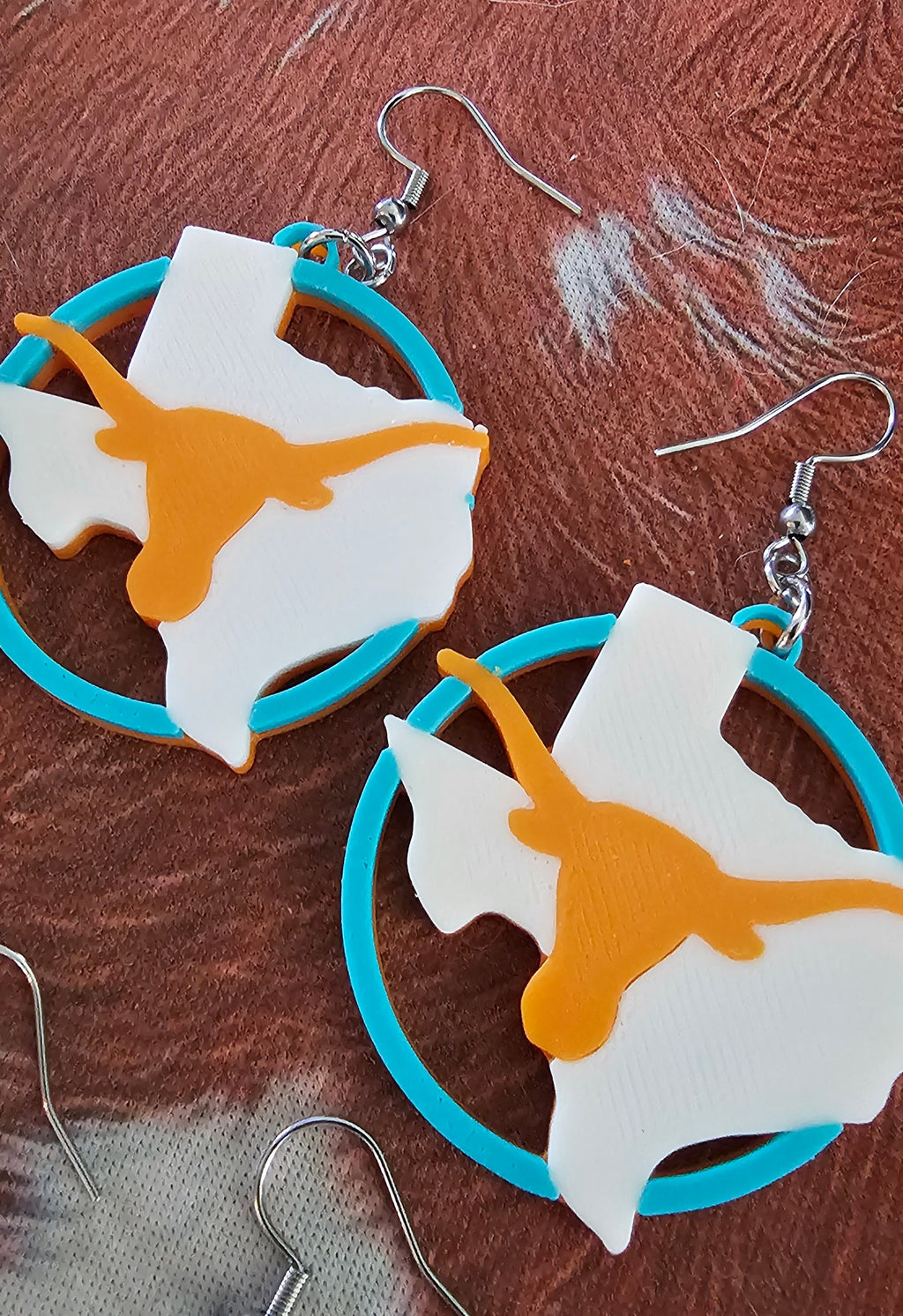 3D Print Set of 3 Pair Texas Longhorn Cowgirl Western Earrings Made in America