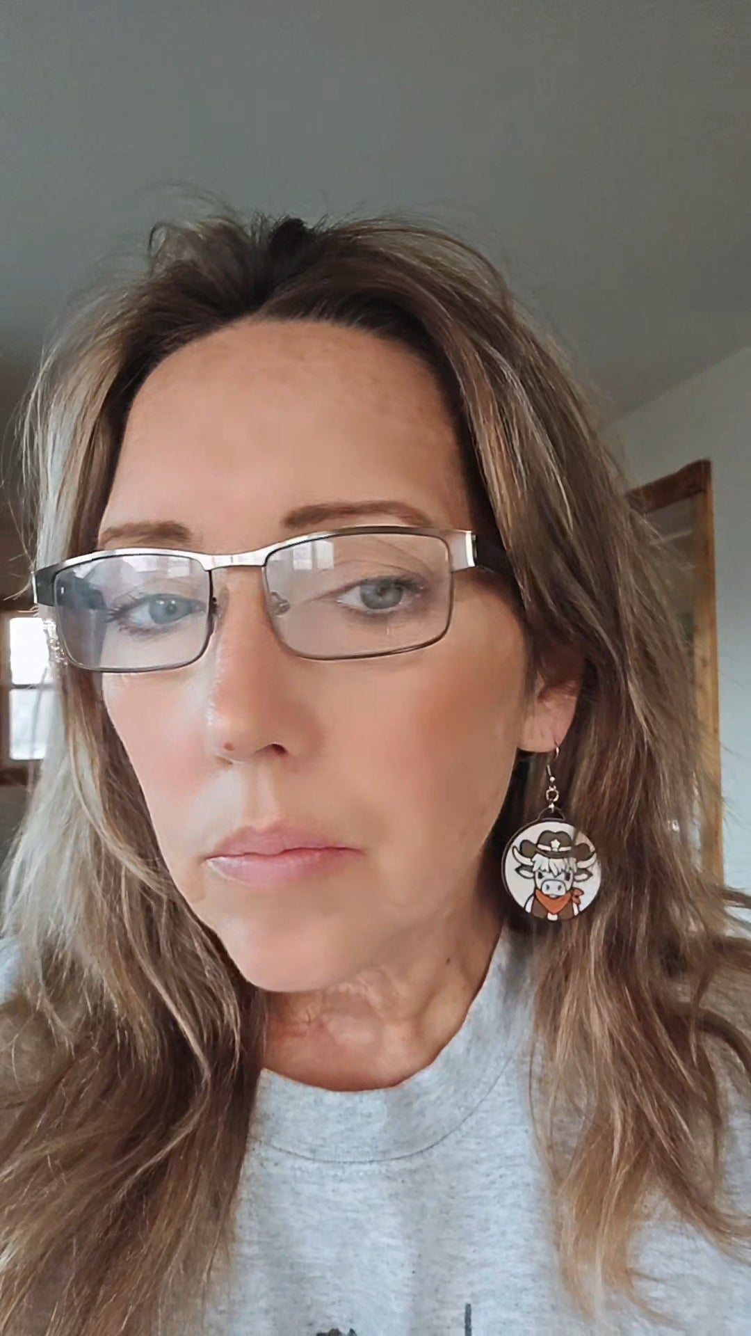 3d Western Cowgirl Cowboy Highland Cow Theme - Necklace, Purse Charm, Earrings, Keychain, Magnet