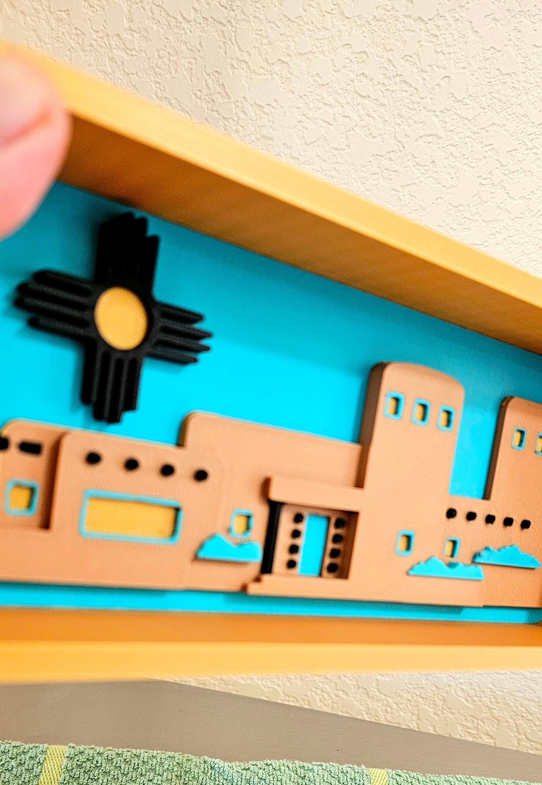 3d New Mexico Adobe Display Accessory Trinket Tray Box