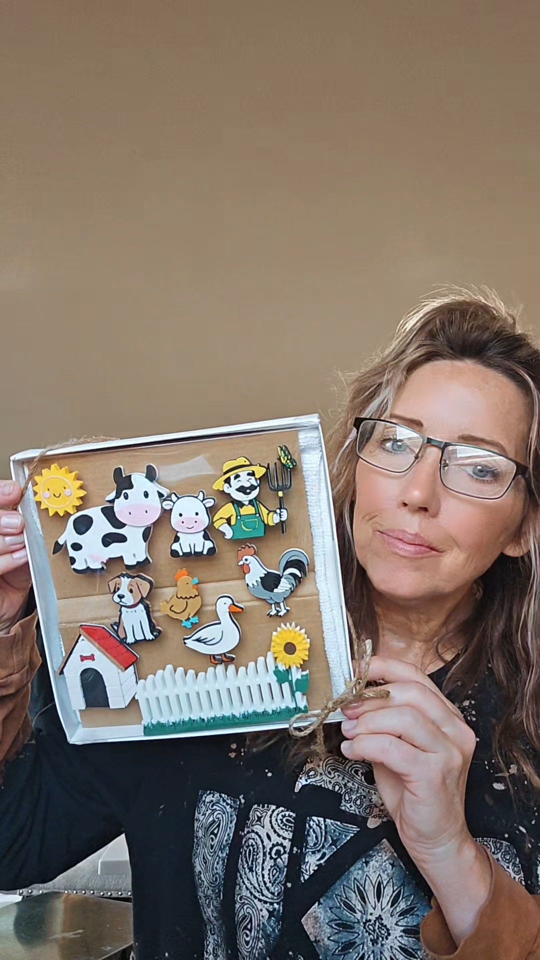 3D Hobby Farmer Cow Farm Animal Magnet Gift Set Made in America