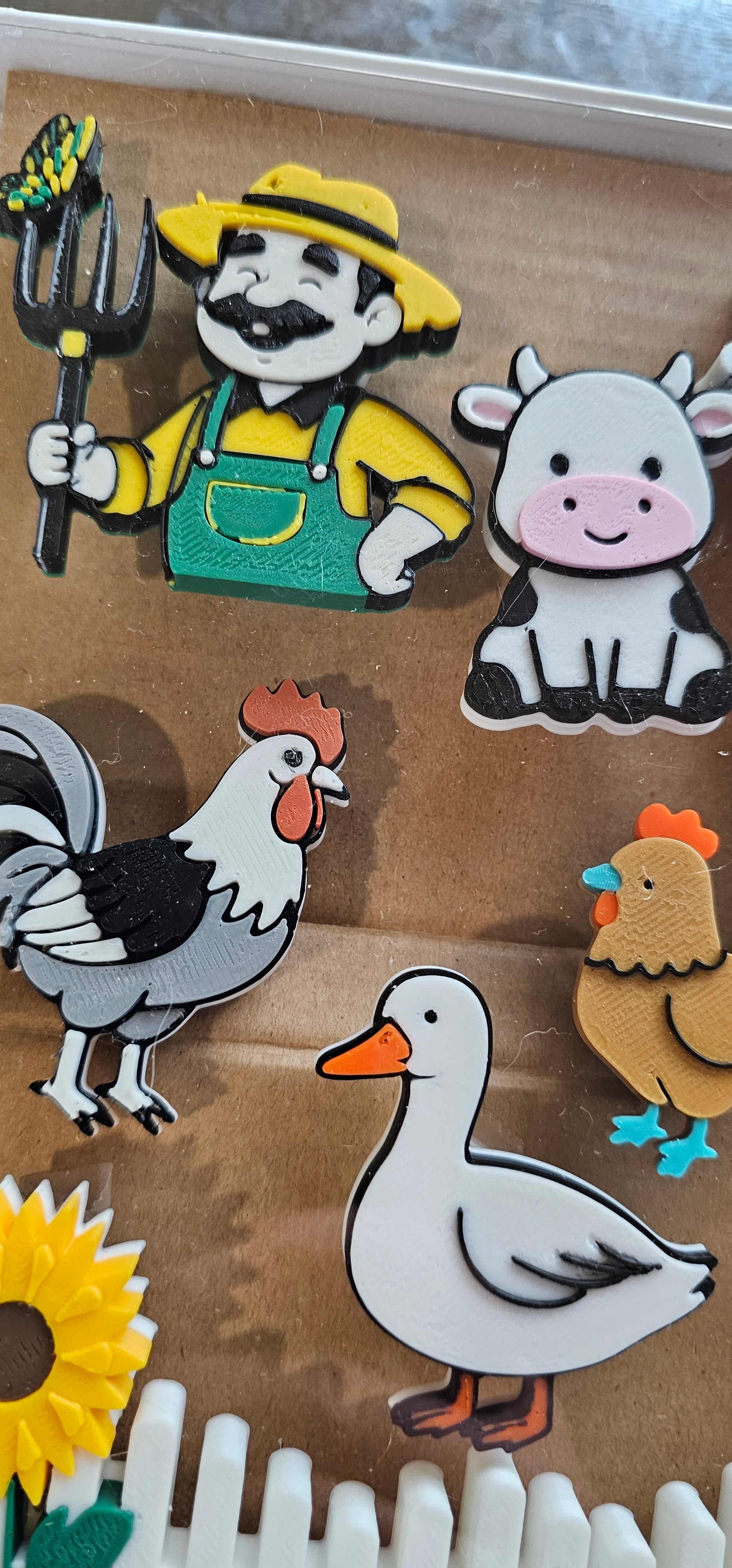 3D Hobby Farmer Cow Farm Animal Magnet Gift Set Made in America