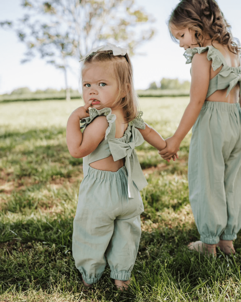 Sloane Bow-Back Jumpsuit - Soft Eucalyptus