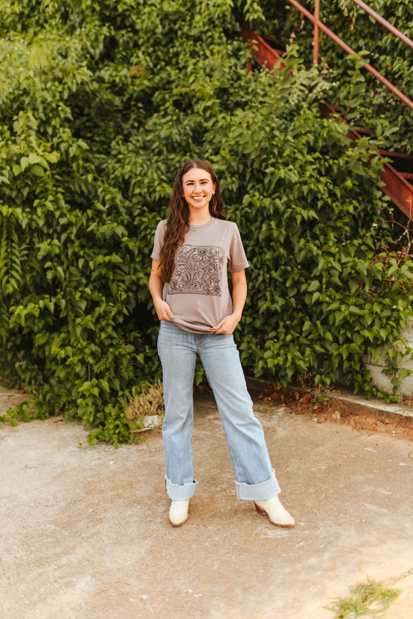 Sunflower Engraved Graphic Tee