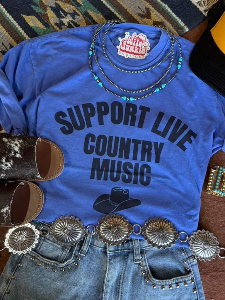 Support Live Country Music Graphic Tee