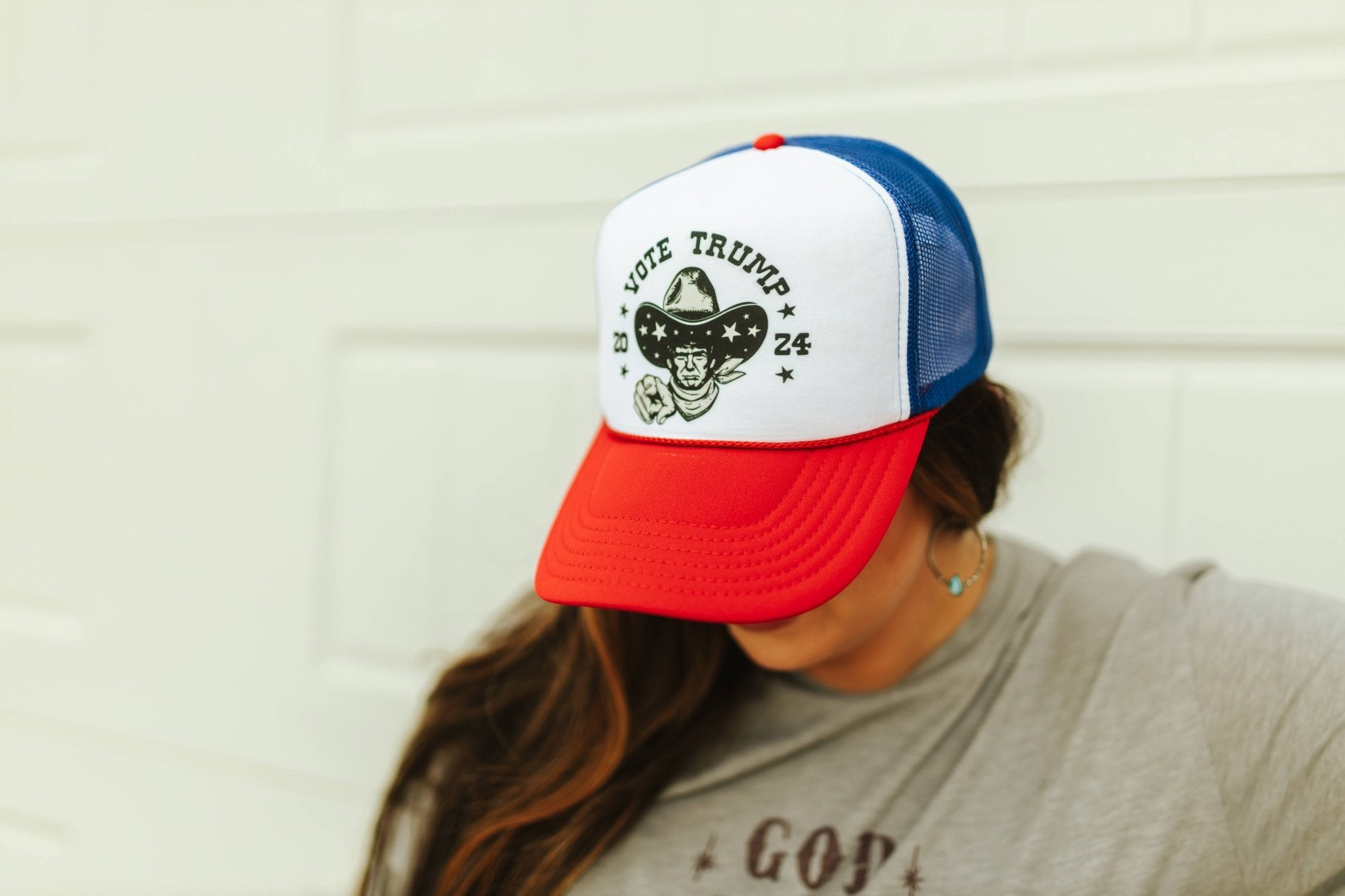 Vote Trump Cowboy Trucker Hat