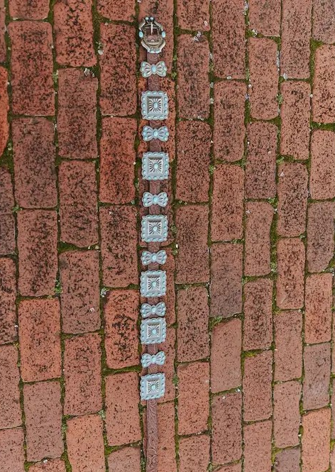 The Morgan Genuine Leather Concho Belt