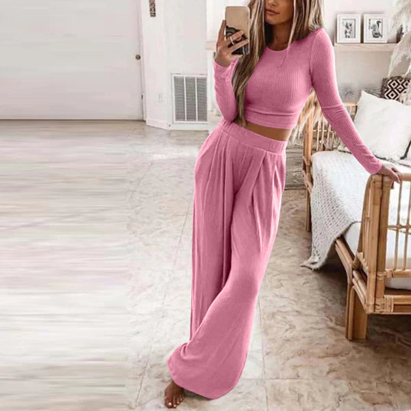Ribbed Lounge Pants Set