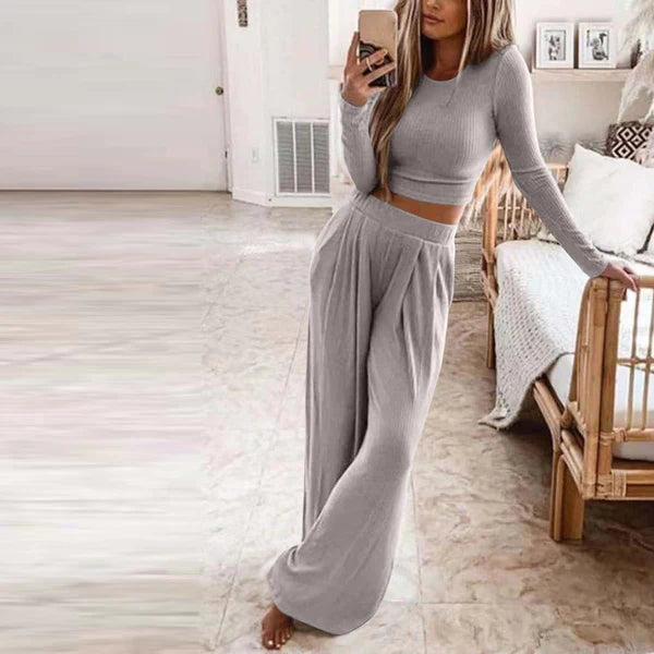 Ribbed Lounge Pants Set
