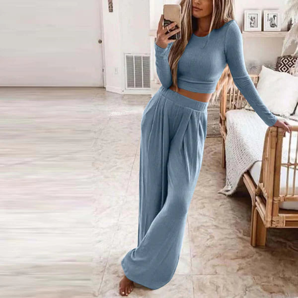 Ribbed Lounge Pants Set