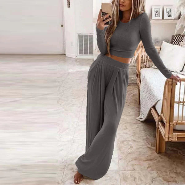 Ribbed Lounge Pants Set