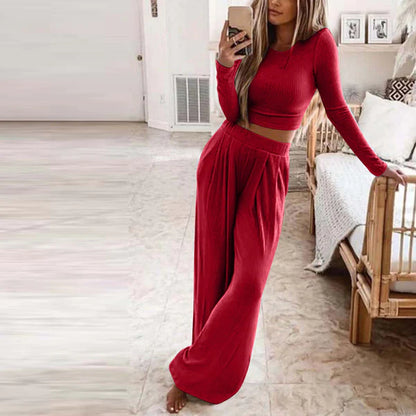 Ribbed Lounge Pants Set